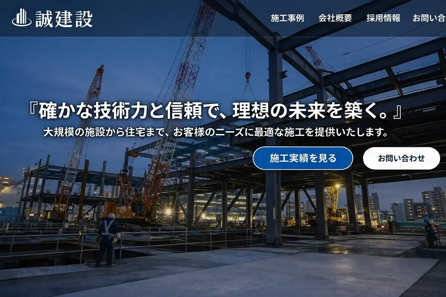 建設業向けホームページ制作イメージ 2